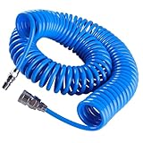 TIQICIVINUI Druckluftschlauch 15 Meter Spiralschlauch Luftschlauch Kompressorschlauch mit...