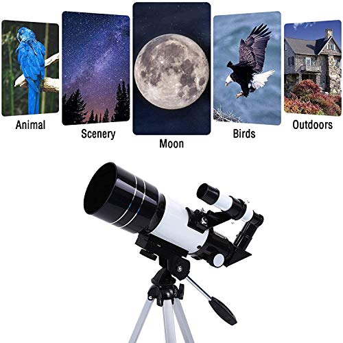 Telescopio Refractor Astronómico 70 mm con Trípode Ajustable miniatura 2