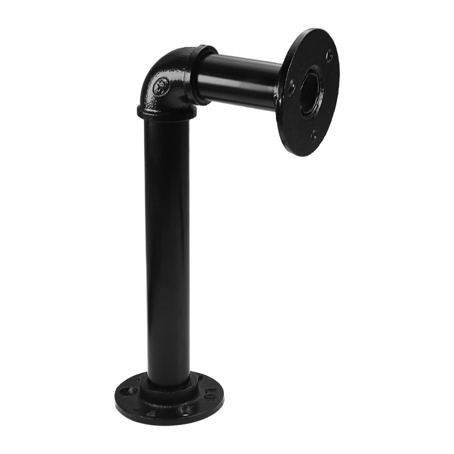 MroMax Pipe Shelf Brackets, Industrial Iron Pipe Shelving Brackets (4.72" Tall,9.06" Deep) Pipe Shelves Wall Mounted Rustic Pipe Decor,1pcs