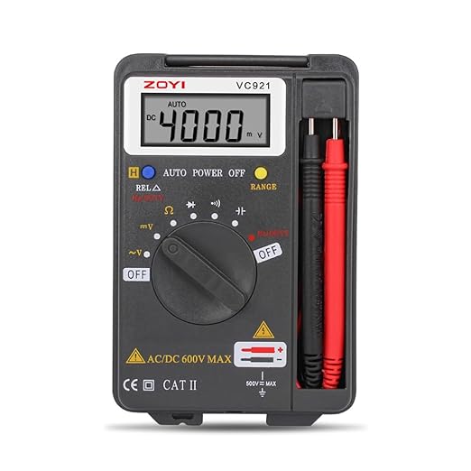 Multi Testers Pocket Digital Multimeter with Auto Ranging AC/DC Voltage capacitance Resistance...