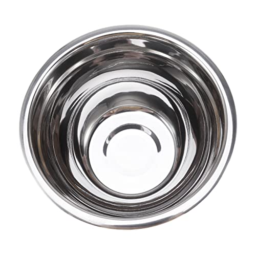 SOIMISS Ciotola in Acciaio Per Mescolare e Servire Ciotola Per Macedonia Di Frutta e Verdure Arrotondato Base Piatta Dimensione