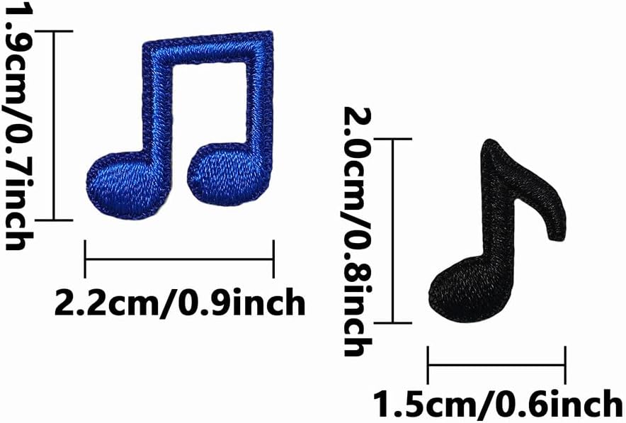 12PCS Mini Music Note Embroidery Self Adhesive Patches image 4