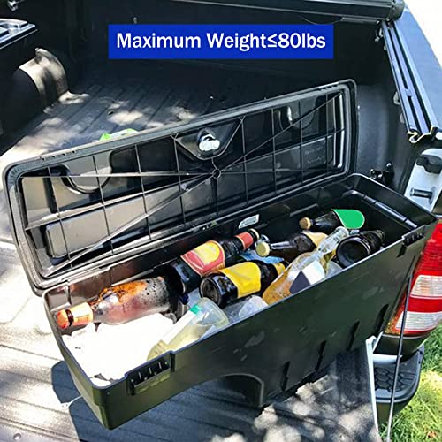 Aomsazto Lockable Truck Bed Storage Toolbox Fit For Dodge Ram 1500/2500/3500 2002-2020, Rear Swing Case Box Wheel Well Tool Box Lockable Storage Case(Driver Side, Black) #TOP3