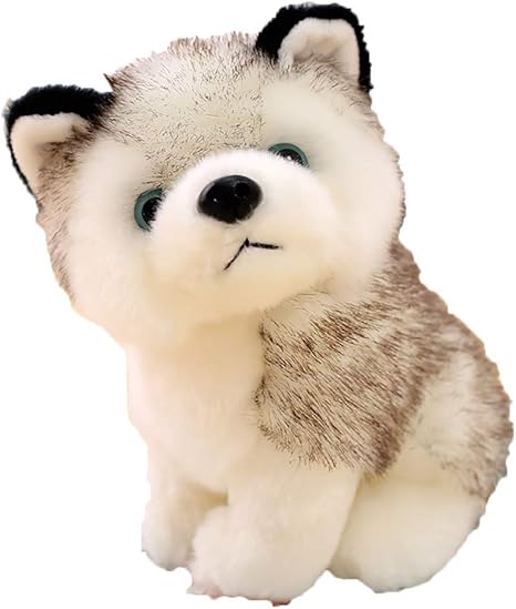 Amazon Co Jp Sooki シベリアンハスキー子犬犬のおもちゃぬいぐるみ28cm 11in 創造的で想像力豊かな遊びのための超柔らかくてぴったりした人形 プレイルーム 保育園ふりペットウルフ おもちゃ