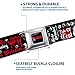 Dungeons & Dragons Belt, Seatbelt Buckle Belt, Dungeons and Dragons Dragon Master Collage Black Red White, 34 to 52 Inches