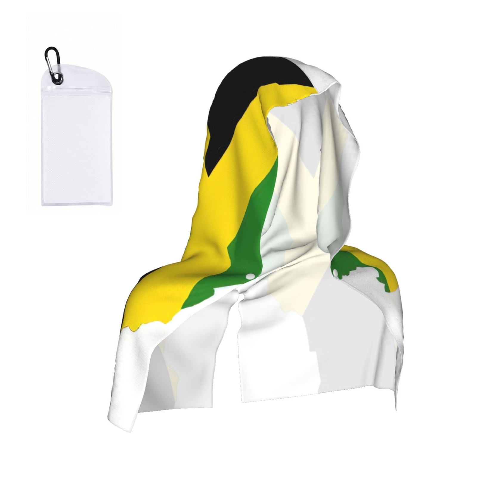 ZYJHYY Jamaica Flag Map Print Unisex Swimming Towel Practical Camping Towel Skin-Friendly Cooling Towel For Workout Training