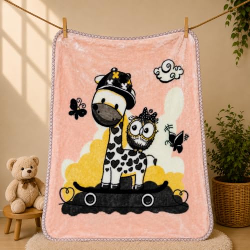 Image of VAS COLLECTIONS 280 GSM Baby Mink Blanket, Ultra Soft Warm Plush Cozy Blanket for Newborn Baby, Infants, Kids & Toddlers, Lightweight Comfortable Baby Blanket, 30 x 40 Inches(76 x 102 cm) - Blush Pink