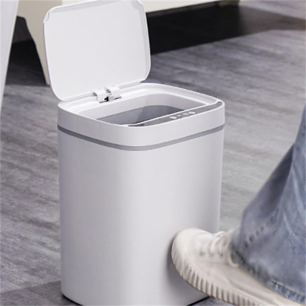 Household Night Light Automatic Sensor Opening Garbage Can Kitchen Bedroom Living Room Trash Cans(31.5 * 23 * 20CM)