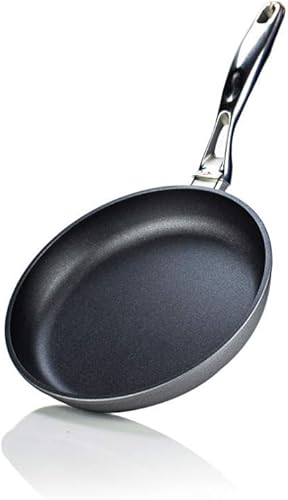 Swiss Diamond Sartén de 9.5 pulgadas, sartén de aluminio antiadherente con mango de acero inoxidable, apta para horno