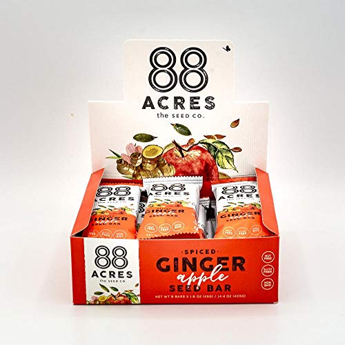 88 Acres, Ginger Apple Seed Bars, 1.6 Ounce, 9 Pack #TOP16