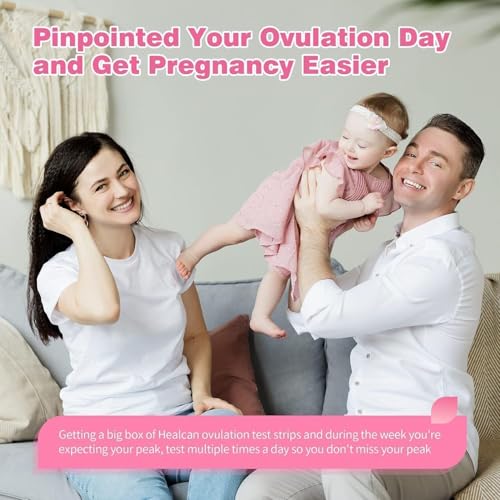 Image of HEAL-CHECK 40 Count Ovulation Test Strips with Cups, Bulk Ovulation Test Strips for Women, Ovulation Predictor Kit, Accurate Fertility Tests for Home, Individually Wrapped 5mm LH