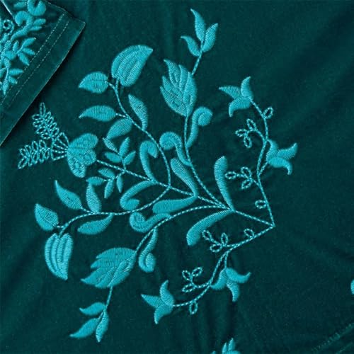 Image of The Lakeside Collection Women's Embroidered Velvet Open Front Cardigan