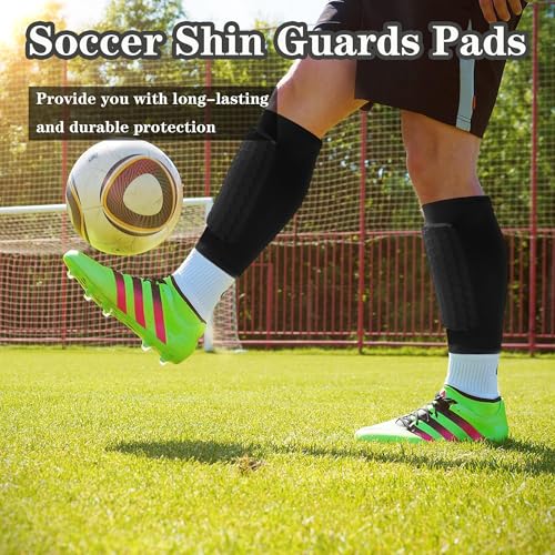 Soccer Shin Guards Pads for Youth Adult, Ski Shin Guards, Shin Defender Shin Guards Calf Compression Sleeve with Honeycomb Pads, Protective Shin Pads Gear for Football Soccer & Ski by GUSATOLAS - Image 2