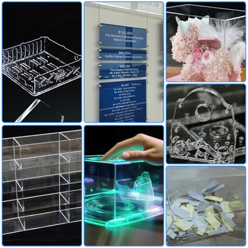 GBACHOOSE 20 Stück Acrylglas Platte 20x15 cm, Acrylglas 2mm, Acrylplatte Transparent, Kunststoffplatte für Laserschneiden, Fotorahmen, Projektausstellung, Tischaufsteller