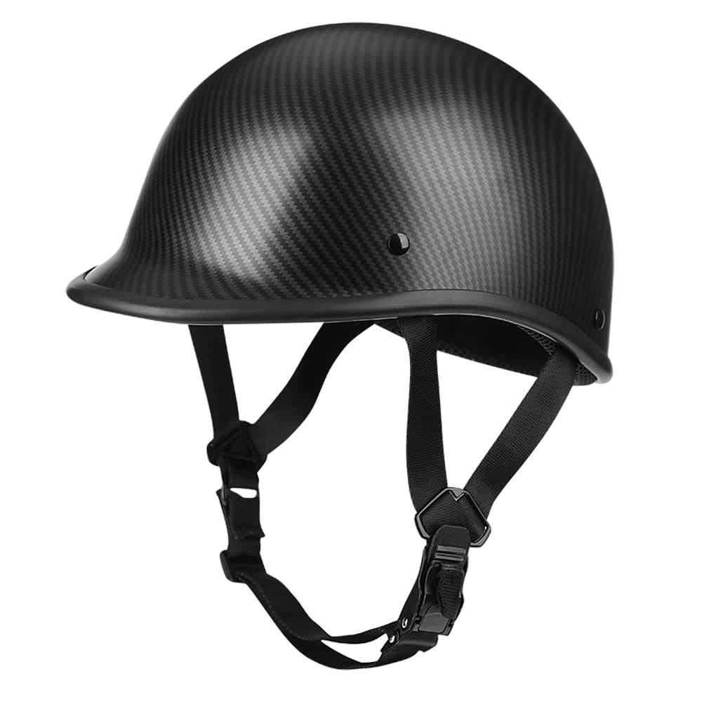 Helmets Half Cap Vintage Shell Open Face Motorcycle Helmet - DOT Approved