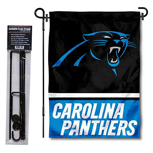 Drapeau de jardin Carolina Panthers avec mât pour afficher sa passion sans abîmer les murs