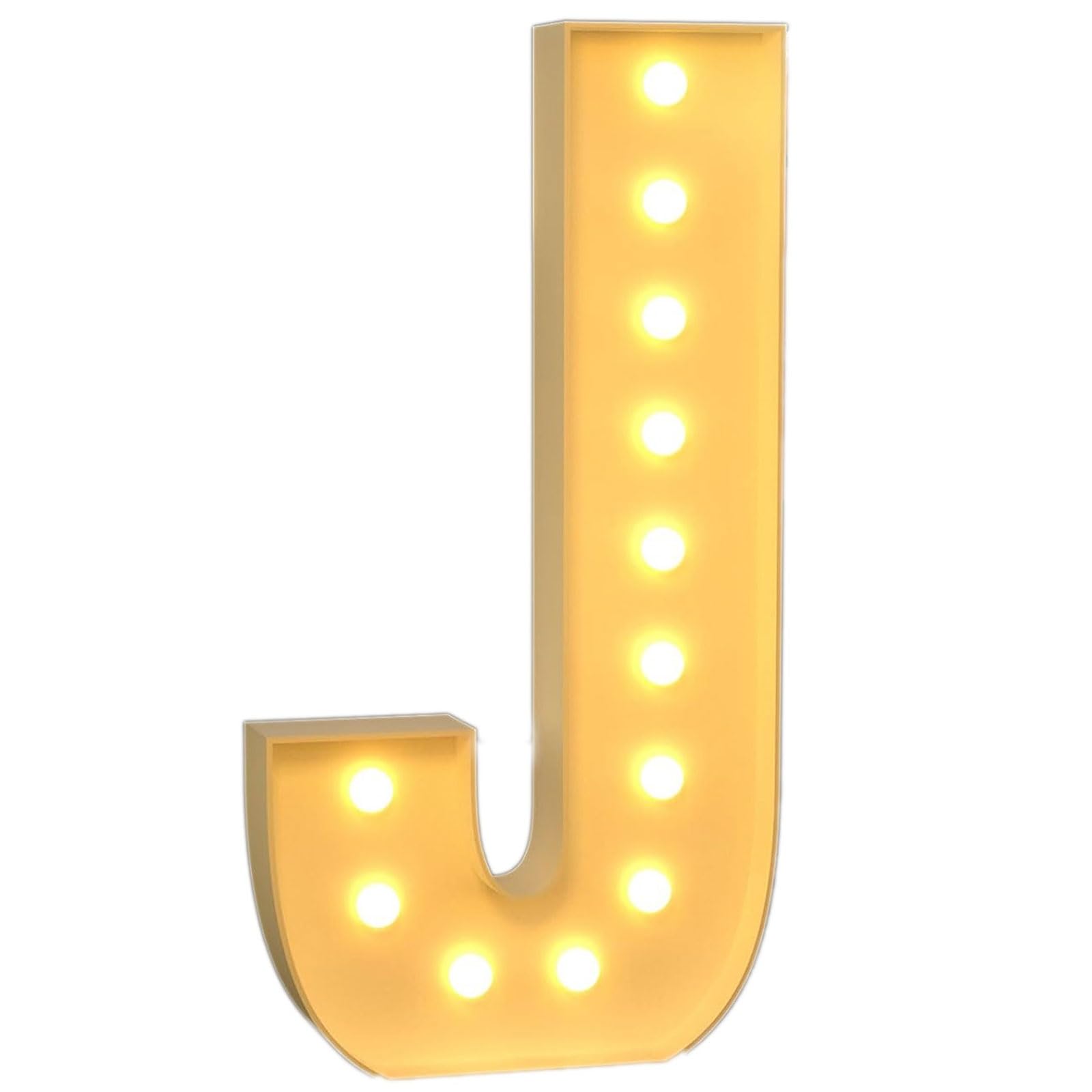 Letra Numérica Con Luz LED, Luz De Marco Precortada Fácil De Instalar, Luces LED Con Letras For El Romántico Día De San Valentín, Juerga De Fiestas, Eventos De Baby Shower ( Color : J , Size : 3.2ft/1