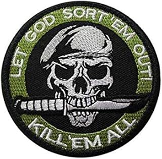 Ohrong LET GOD SORT EM Out Embroidered Tactical Patch Armband Round Badge Morale Emblem Applique
