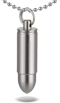 Amazon Pill Fob 薬ケース ミニピルケース チタン Ti 合金 Edc 弾丸型デザイン 防水 携帯型おしゃれ薬入れ ニトロ ケース 小物入れ ペンダント ネックレス キーホルダー 旅行 ウトドア S Timito ドラッグストア