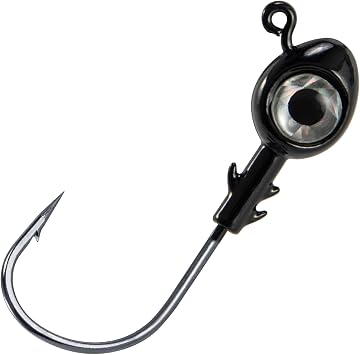 Dr.Fish 10 Pack Fishing Eyes Jigs 3D Eyes Trout Heads Bass Hook Saltwater Swimbait Jig Heads Freshwater Walleye Redfish Striper