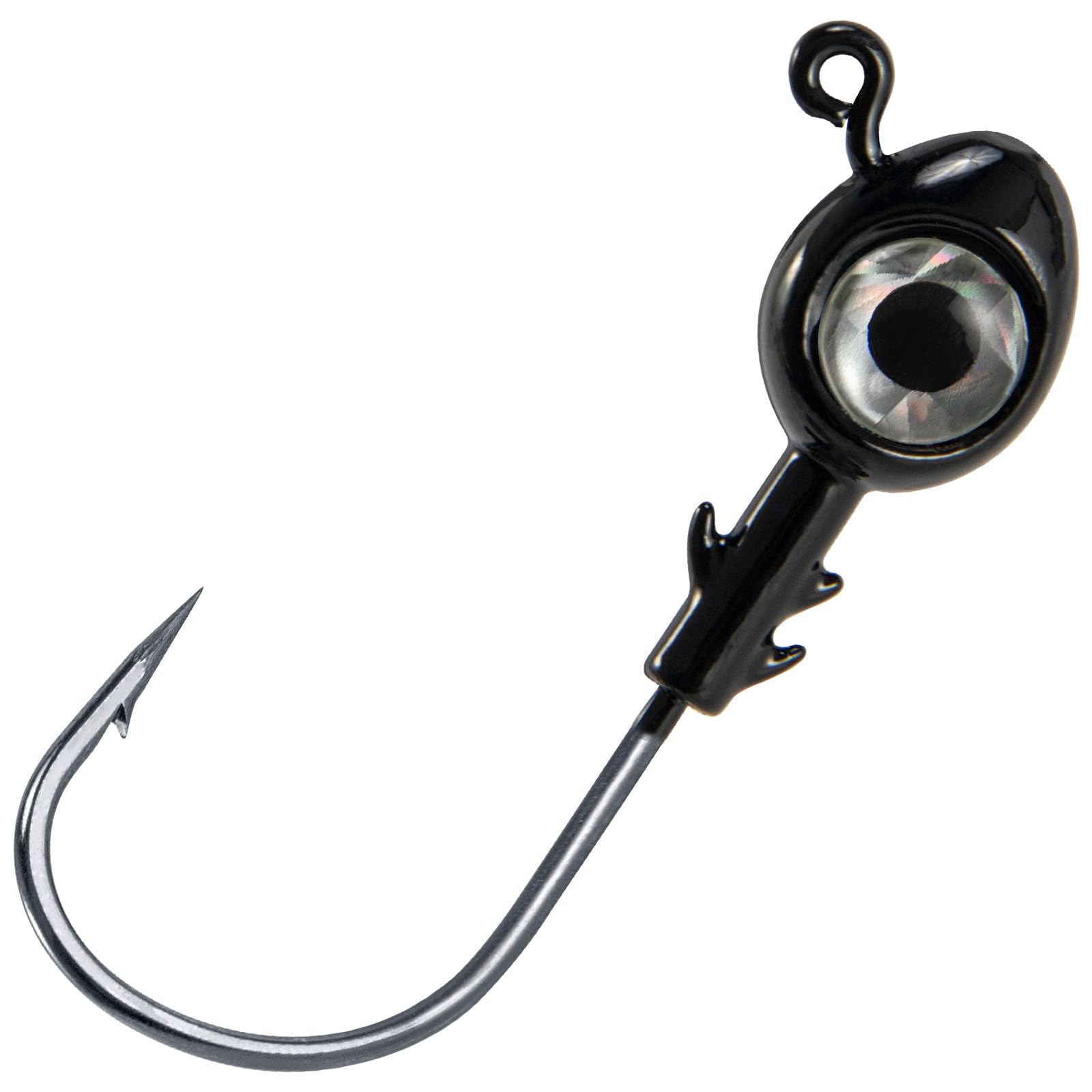 Dr.Fish 10 Pack Fishing Eyes Jigs 3D Eyes Trout Heads Bass Hook Saltwater Swimbait Jig Heads Freshwater Walleye Redfish Striper