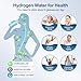 Hydrogen Water Bottle 1500PPB Portable Hydrogen Water Bottle Generator Glass, Hydrogen Rich Water Dispenser with SPE & PEM Technology, for Home Office Fitness Travel Outdoor Sports (Silvery)