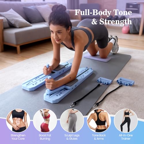 Nicoler Portable Pilates Reformer Set- Pilates Board 8-in-1 Multi-Functional Pilates Equipment - Image 4