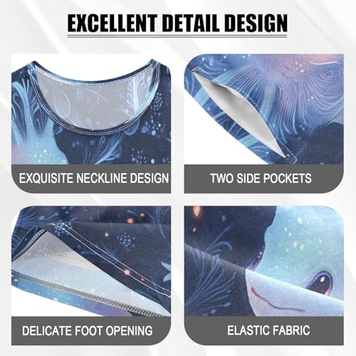 Pajama Sets Short Sleeve Magical Creatures in Night Soft Cotton Summer Sleepwear 2 Piece PJS Size 5-14T3