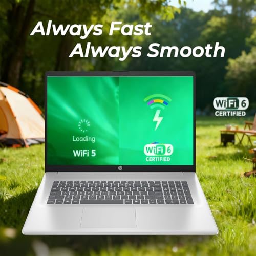 Image of HP 17 Business Laptop | 2026 Edition | 17.3 inch FHD Display | AMD 7000 Ryzen 5 Processor (Beats 13th Core i7) | 16GB RAM | 512GB SSD | WiFi-6 | Ethernet RJ-45 | HDMI | Windows 11 + Copilot | w /WOWPC USB
