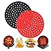 Bibykivn QINGJIANG Tappetino per Cestello Friggitrice, 2 pezzi per Friggitrice ad Aria, in Silicone BPA Free Antiaderenti,Tappetini Riutilizzabili (il giro)