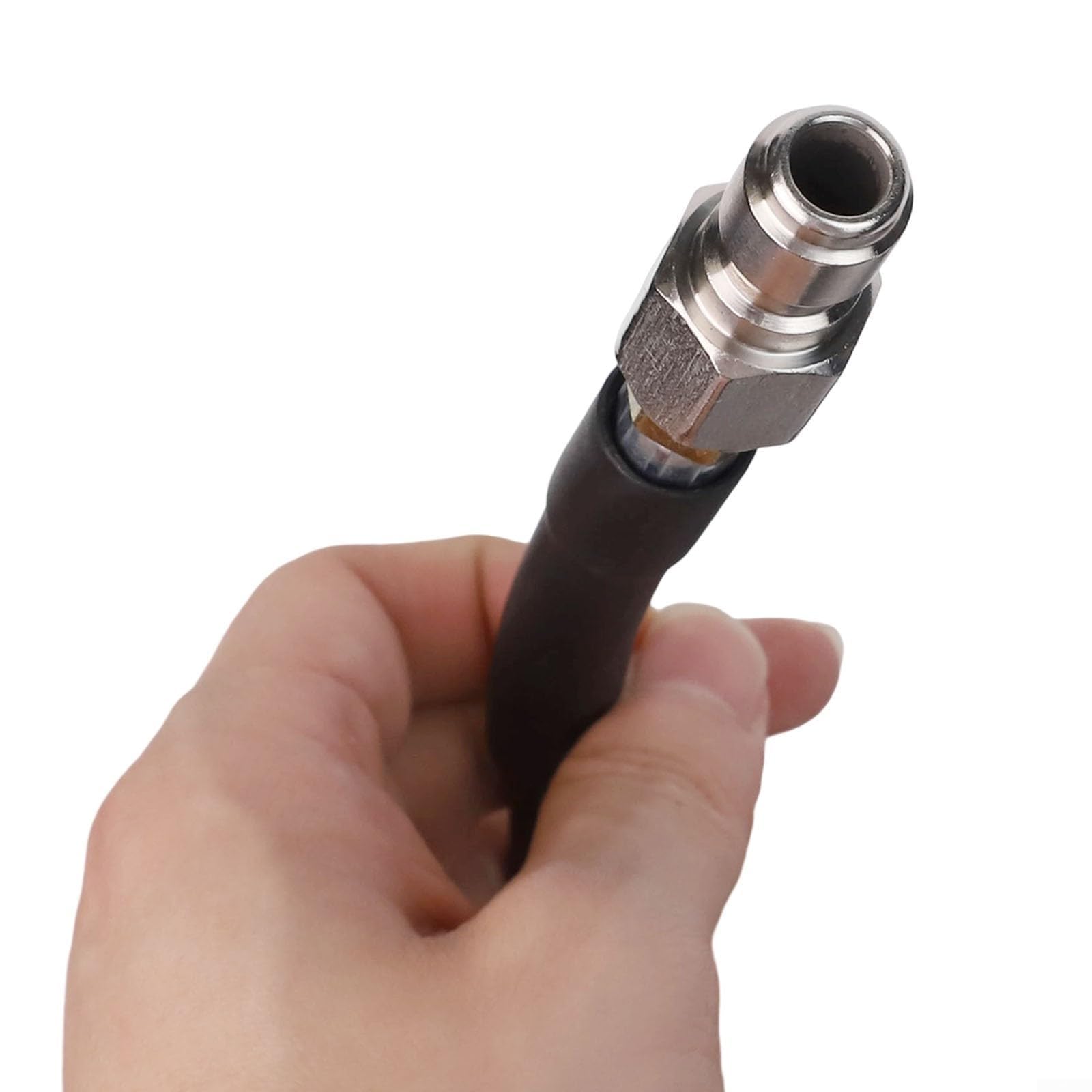 Tubo flessibile per idropulitrice da 3/8 di pollice con connessione rapida in acciaio inox, 2000 PSI PVC di grado commerciale e treccia in acciaio, uso in acqua fredda per idropulitrici, lunghezza 10