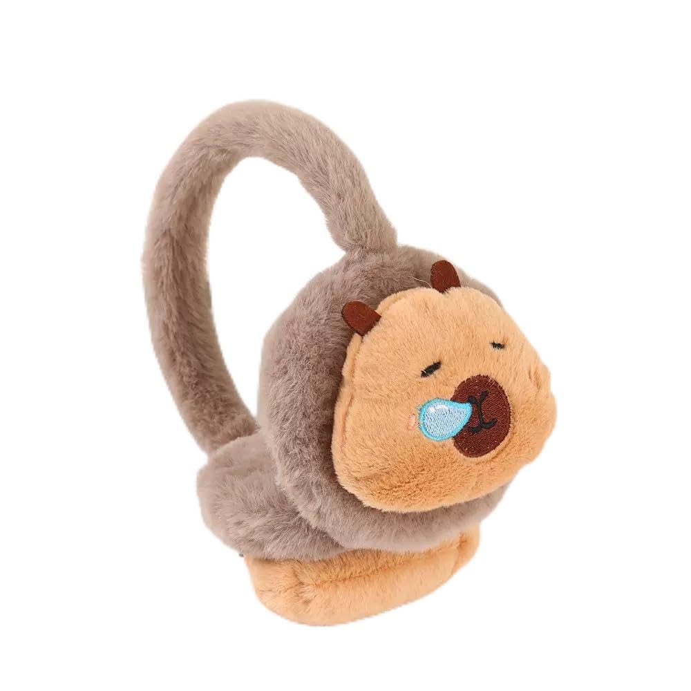 Gs Forever Boys Capybara Kids Girl Earmuffs Winter Fleece Thermal Outdoor Warm Plush Ear Warmer (Capybara)