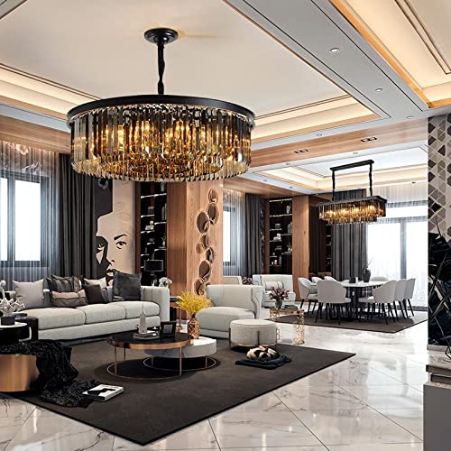 Modern LED chandelier suspension cristal salon salle à manger - 6