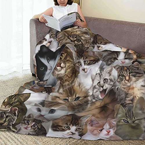 Wowusuo Cat Blanket Animal Throw Bed Blankets Cozy Lightweight Soft Bedding For Sofa Bed Office Travel 60X50 Inches, 60X50 #TOP3