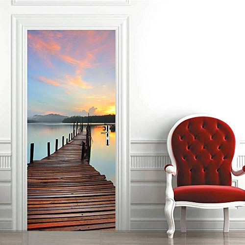 VIRANDA 3D Door Stickers Murals - Peel and Stick Wallpaper Self-Adhesive Removable PVC Waterproof for Bedroom, Living Room 30.3" x 78.7"