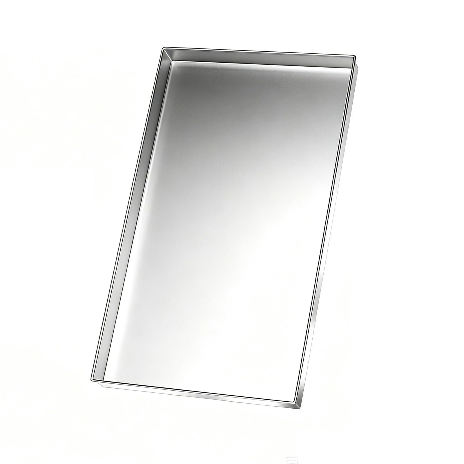 304 Stainless Steel Drip Tray, Leak-Proof Utility Tray for Oil, Water, Storage, Countertop & Garage Use(60x40x5cm/24x16x2")