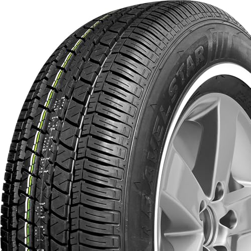 Travelstar UN106 All Season 14mm White Wall Radial Passenger Car Tire - 155/80R13 79T + Road Hazard Warranty Included 155/80/13 (Tire Only)