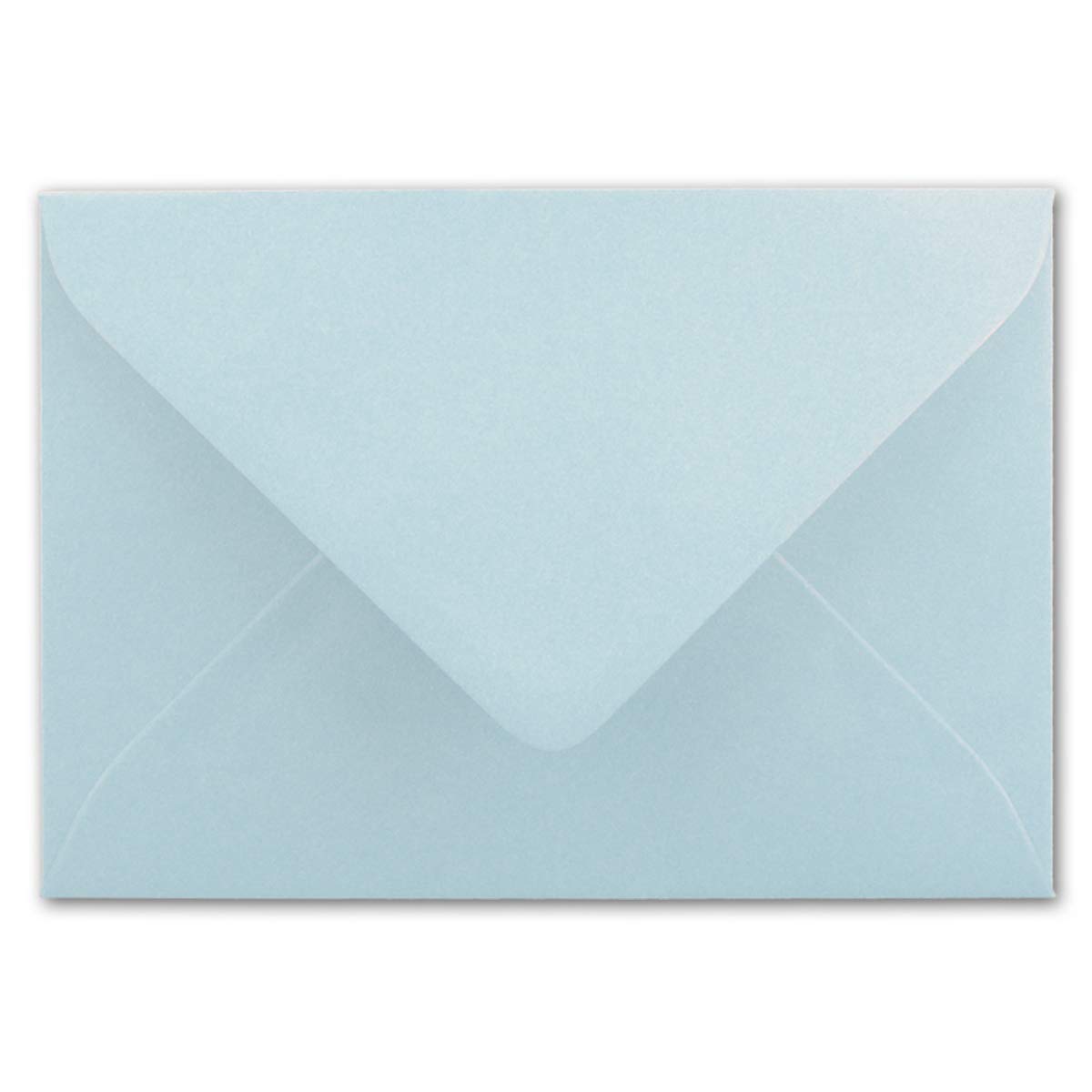 150x Stück Karte mit Umschlag Set Einzel-Karten Din A8 7,1x4,5 cm Hochweiß mit Brief-Umschlägen C8 7,6x5,2 cm Hellblau Nassklebung