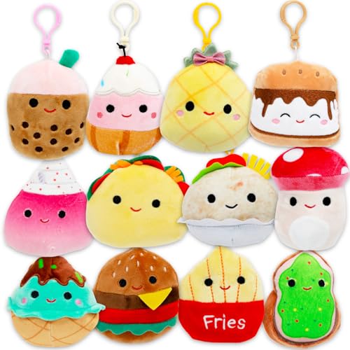 Bulk Squishmallows Keychain Set - Bundle with 12 Mini Plushie