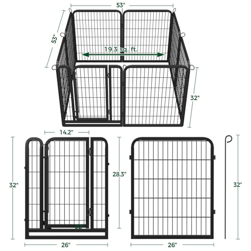 Image of Yaheetech 32in x 17ft Rustproof Foldable Metal Decorative Garden Fence | Durable Metal Frame, Tool-Free Quick Setup,Custom Multi-Shape,Fold Flat Storage, Multi-Scene For Garden Patio RV Camping
