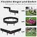 Aufun 2,3m Holzoptik Beeteinfassung zuschneidbar Beetumrandung Rasenkante Palisadenzaun Holzzaun klein Beetbegrenzung Palisaden Deko Gartenpalisade Beetzaun (Braun)