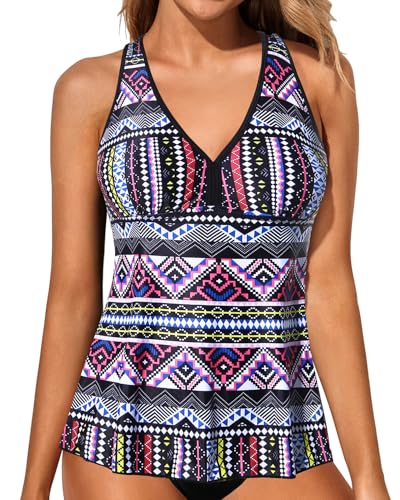 Women's Racerback Swim Tops - Flowy Bathing Suit Top Modest Swimsuit No Bottom