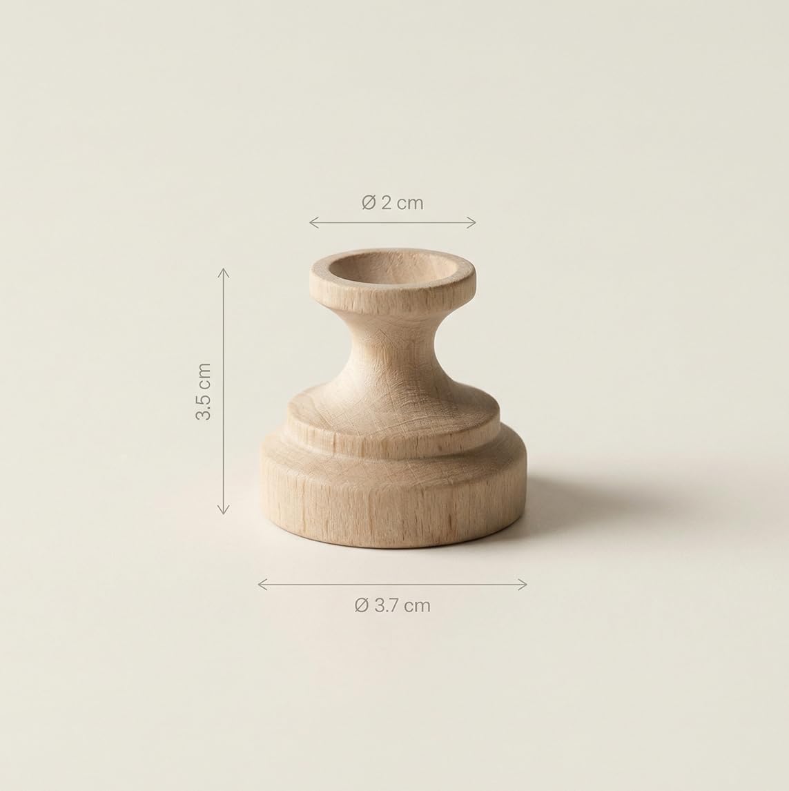 Zestaw 50 szt. DREWNIANYCH PODSTAWEK pod jajko 3,5 cm baza do DECOUPAGE BUK