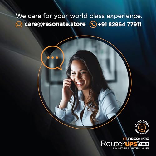 Image of RESONATE RouterUPS Mini CRU12V2AM - Up to 2 Hours Power Backup for Wi-Fi Router, FTTH, ONT Routers. Un-Interrupted Internet as You Work, Shop, Learn from Home. Mini UPS for Router