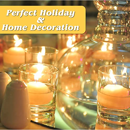 Floating Candles 24 Pack, 2 Inch Long Lasting Small Unscented White Floating Candle For Wedding, Birthday, Holiday & Home Decoration #TOP1