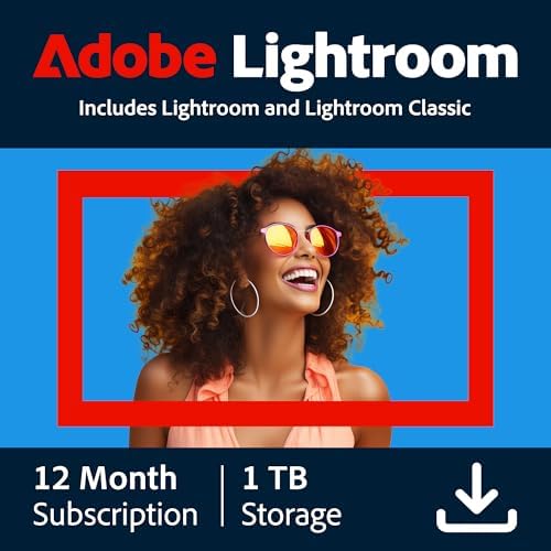 Adobe Lightroom 1TB | 12-month Subscription | Photo Editing & Storage Software |Activation Required [PC/Mac Online Code]