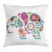 ABAKUHAUS Etnico Federa Fodera Cuscino, Hippie, Copricuscino Quadrato Decorativo, 40 cm x 40 cm, Multicolore