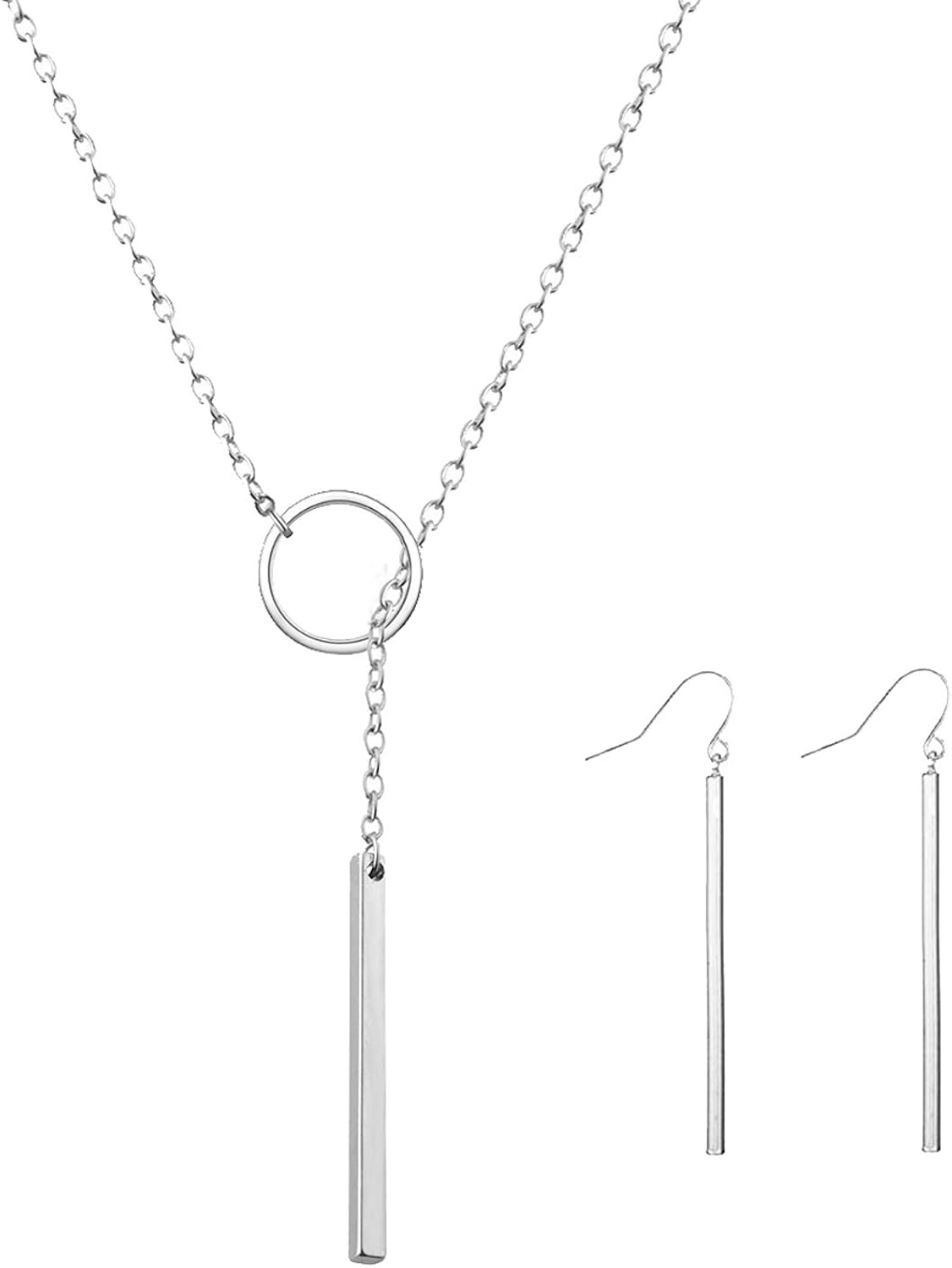 choice of all Collar largo con colgante en Y de Lariat para mujer, collar con colgante de barra, otro, otro