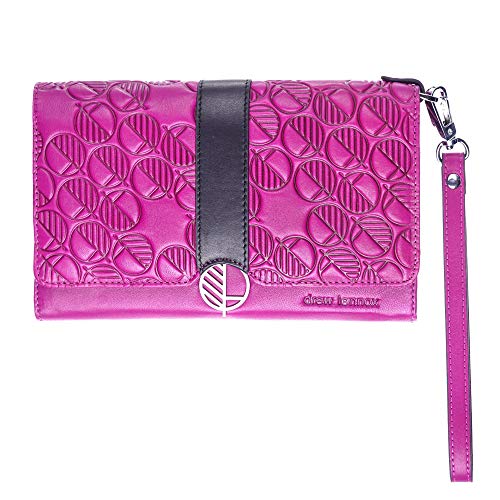 Sac à main pour femmes en cuir véritable de luxe anglais rose fuchsia chic