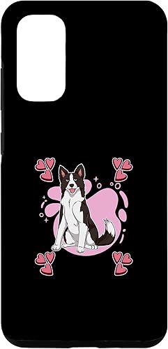 Funda para Galaxy S20 Border Collie para mujer, diseño de corazones y dibujos artísticos para niñas
